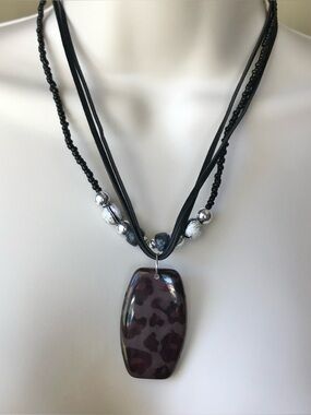 Leopard Print Pendant Necklace